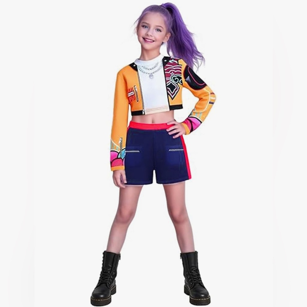 Kids K-Pop Demon Hunters custom Shirt and shorts set